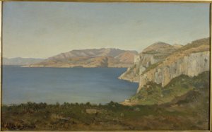 Costa Azzurra, baia sul Mediterraneo da Henri Joseph Harpignies