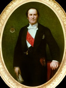 Ritratto del Barone Eugene-Georges Haussmann, Prefetto di Parigi (1809-1891) dettaglio da Henri Lehmann