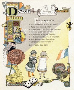 Illustrazione per "Alfabeto di buoni esempi", c.1890