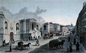 Veduta della fontana sulla Rue de Grenelle, Faubourg St. Germain, incisa da Grimberghen, c.1815-20 da Henri (after) Courvoisier Voisin