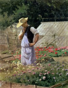 Un angolo del giardino delle rose a Bagatelle da Henri Adolphe Laissement