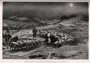 Il pozzo del rimorchio. Incisione di Laurent Desrousseaux per illustrare il racconto 