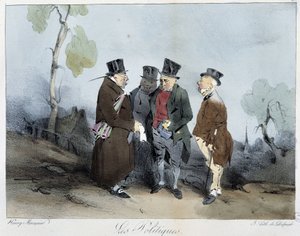 Les politiques - in "Esquisses parisiennes" di Henri Monnier, ed. Delpech, Parigi