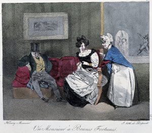 Un signore fortunato - in "Esquisses parisiennes" di Henri Monnier, ed. Delpech, Parigi da Henri Bonaventure Monnier