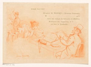 Annuncio della fondazione della libreria e casa editrice di Henry Floury a Parigi da Henri Boutet