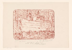 Porto di Anversa da Henri Braakensiek (signed by artist)
