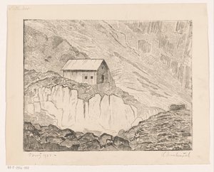 Casa su una montagna da Henri Braakensiek (signed by artist)