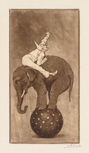 Elefante e Clown, c. 1889