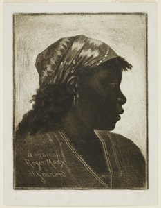 Testa di negra, c.1888 da Henri Charles Guérard