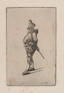 Punchinello, dopo Meissonier da Henri Charles Guérard