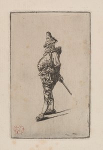 Punchinello, dopo Meissonier da Henri Charles Guérard