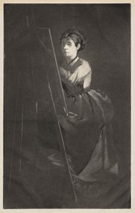 Giovane donna al cavalletto da Henri Charles Guérard