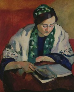 La lettrice con il cappello verde da Henri Charles Manguin