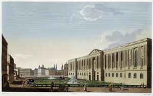 Colonnato del Louvre, circa 1820 - in "Vues de Paris" di Courvoisier