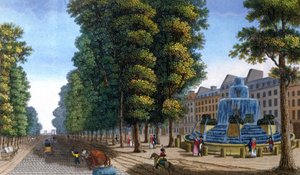 Fontana, Boulevard Saint-Martin, c.1810-1820 (incisione) da Henri Courvoisier Voisin