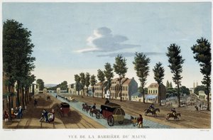 Vista della Barriera del Maine - in View of Paris, circa 1810: Les Barriers de Paris