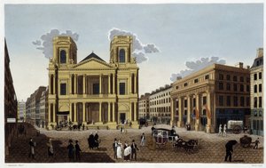 Eglise Saint-Eustache, circa 1820 - in Vues de Paris da Henri Courvoisier Voisin
