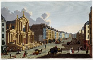 Chiesa di Saint-Roch, circa 1820 - in "Vues de Paris" di Courvoisier da Henri Courvoisier Voisin
