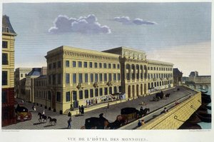 Hôtel des Monnins, intorno al 1820 in Vues de Paris di Courvoisier 1827 da Henri Courvoisier Voisin