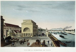 La barriera di Passy, circa 1820 in Vues de Paris da Henri Courvoisier Voisin