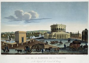 La barriera de la Villette, circa 1820 - in “Vues de Paris” da Henri Courvoisier Voisin
