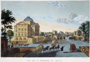La barriera del Roule, ca. 1820 - in "Vues de Paris" di Courvoisier da Henri Courvoisier Voisin