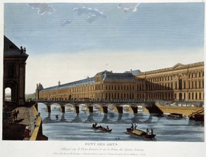 Le Pont des Arts e il vecchio Louvre - in "Paris par Courvoisier" da Henri Courvoisier Voisin