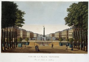 Place Vendôme, veduta di un giardino - Parigi di Courvoisier da Henri Courvoisier Voisin