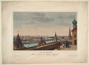Veduta di Mosca, presa dal Balcone del Palazzo Imperiale, 1812 da Henri Courvoisier Voisin