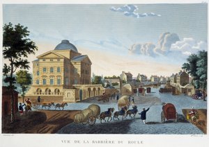 Vista della Barriera du Roule - in View of Paris, circa 1810: Les Barriers de Paris di Courvoisier da Henri Courvoisier Voisin