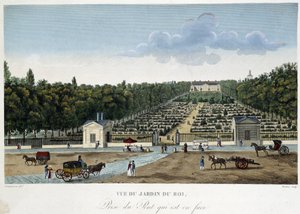 Vista del Jardin du Roi (Giardino delle Piante) presa dal ponte opposto - in Views of Paris di Courvoisier da Henri Courvoisier Voisin