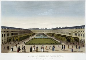 Veduta del Giardino del Palazzo Reale - in “Views of Paris” da Henri Courvoisier Voisin