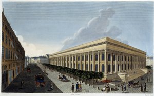Vista della nuova Borsa e del Tribunale di Commercio - in "Vues de Paris" di Courvoisier da Henri Courvoisier Voisin