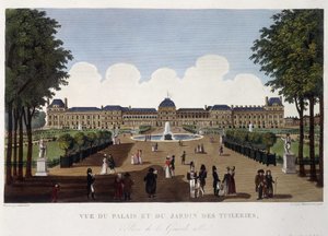 Veduta del palazzo e del giardino delle Tuileries - in “Vues de Paris”