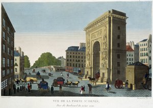 Vue de la Porte de Saint-Denis - in Vues de Paris da Henri Courvoisier Voisin