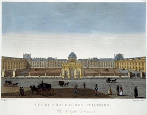 Vista del Castello delle Tuileries - in "Vues de Paris" di Courvoisier da Henri Courvoisier Voisin