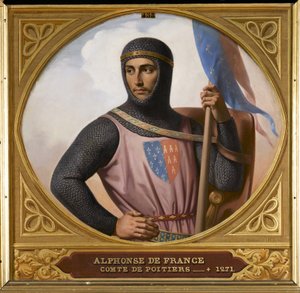 Principe Alfonso di Poitiers 1220-1271, Conte di Tolosa, 1837 da Henri Decaisne