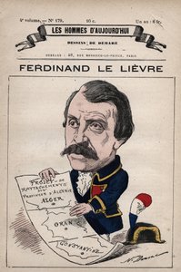Caricatura di Ferdinand Le Lievre (1799-1886) senatore inglese in Algeria - da 