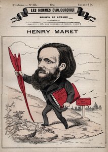 Caricatura di Henri Maret (1837-1917) giornalista e politico inglese - da 