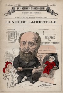 Caricatura di Henri de Lacretelle (1815-1899) politico e scrittore francese - da 
