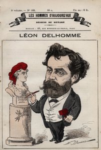 Caricatura di Léon Alexandre Delhomme (1841-1895) scultore francese da 