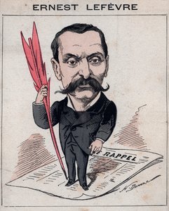 Francois Ernest Lefevre (1833-1889), avvocato e politico, presidente del Consiglio comunale e deputato di Parigi - Caricatura di Henri Demare in "Les Hommes d