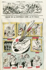 Illustrazione di Henri Demare (1846-1888) per la Copertina di La Nouvelle Lune da Henri Demare