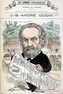 Jean Baptiste André Godin (1817-1888), industriale fondatore della famiglia. Disegno di Demare in 