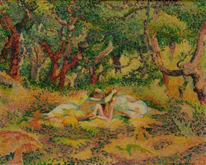 Due donne nude sotto un sughero da Henri Edmond Cross