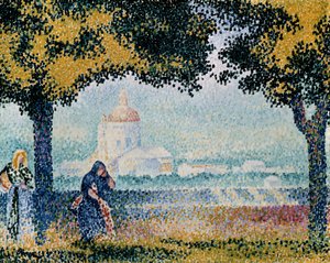 La chiesa di Santa Maria degli Angeli vicino ad Assisi, 1909 da Henri Edmond Cross