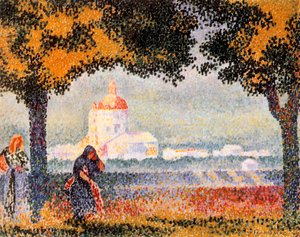 La chiesa di Santa Maria degli Angeli vicino ad Assisi, 1909 da Henri Edmond Cross