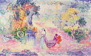 Donna nel parco, 1909 da Henri Edmond Cross
