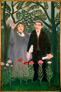 La Musa ispira il poeta (dipinto su tela) da Henri Emilien Rousseau