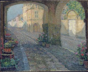 Boutique nel Vecchio Portico da Henri Eugene Augustin Le Sidaner